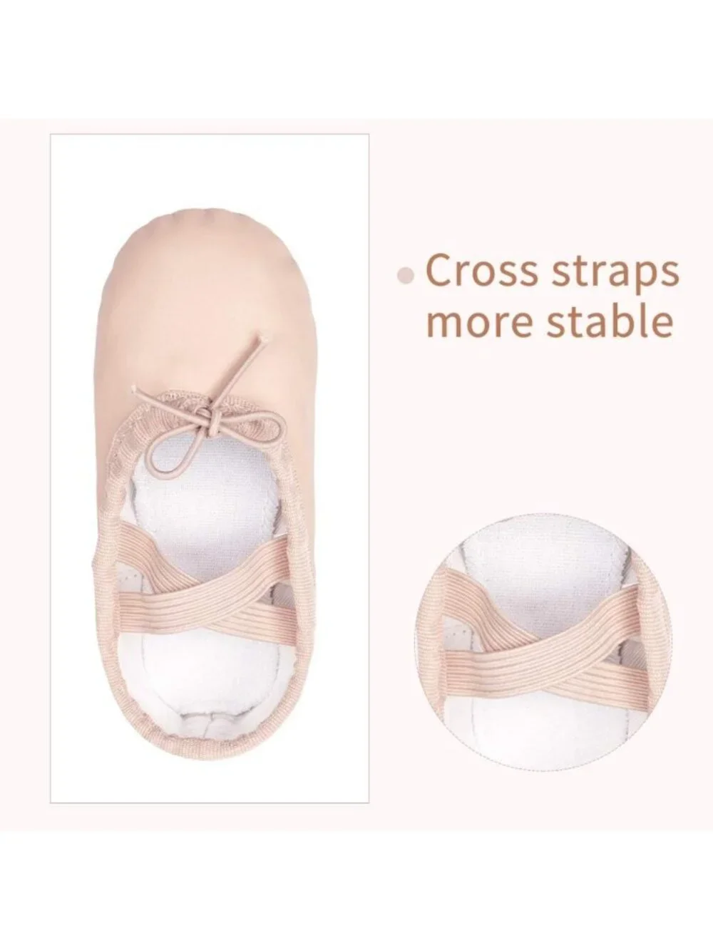 Soft Leather Split Sole Ballet Shoes for Girls - Toddler Dance Practice Footwear